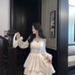 Off-Shoulder Sequin Sweet Retro Temperament Mini Party Dress YM2041