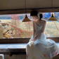 White 3D Flower Faux Linen Waisted Spaghetti Straps Party Dress YM2022