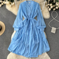 Chic Pleated Maxi Dress ,YM65