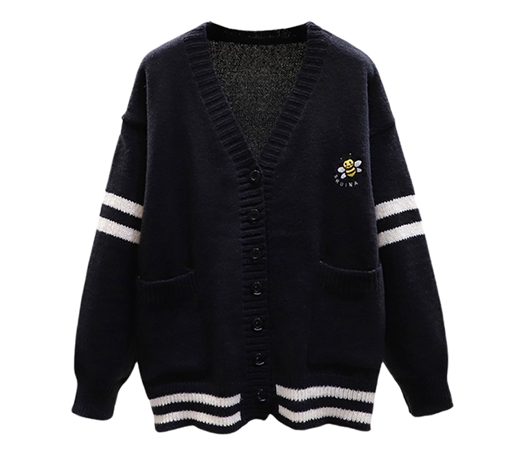 Black Vintage Slouchy Knit Sweater YM2288