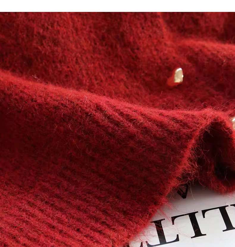 Apricot Lace-up Cardigan Sweater, Soft And Cozy Knit Sweater YM2427