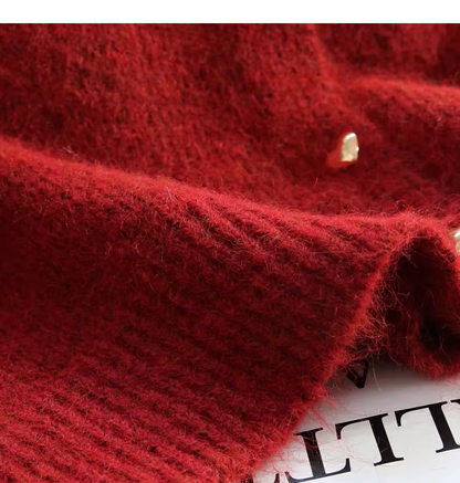 Apricot Lace-up Cardigan Sweater, Soft And Cozy Knit Sweater YM2427