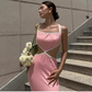 Summer Sexy Hollow Backless Strappy Maxi Dress ,YM08