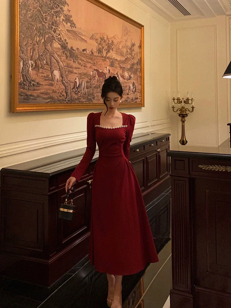 New Red Long A Line Prom Dress YM1590
