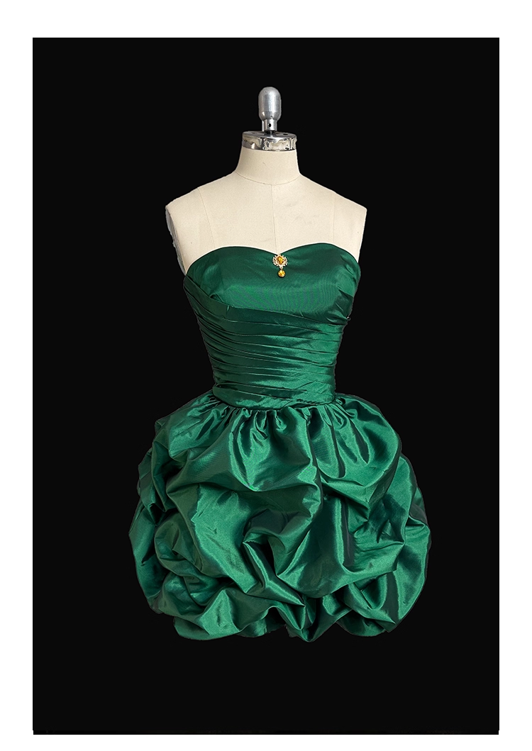 Blue Bubble Birthday Party Dress Strapless Short Evening Dress YM2306