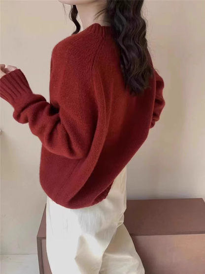 Gentle Pink Round Neck Sweater  YM1863