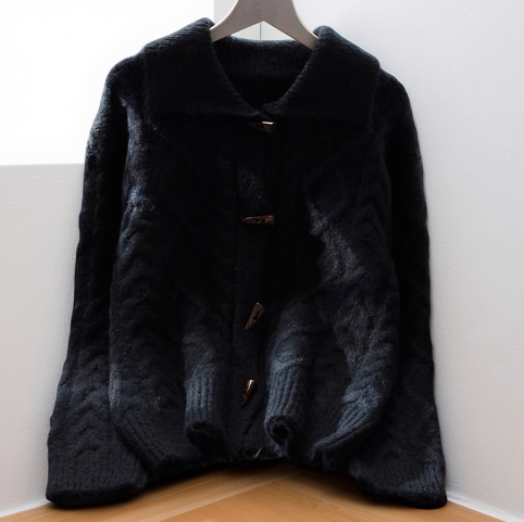 New Autumn Japanese Style POLO Collar Knitted Sweater Jacket YM2346