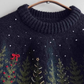 Navy Blue Sweater For Women Winter New Style Lazy Style High-End Beautiful Sweater YM1842
