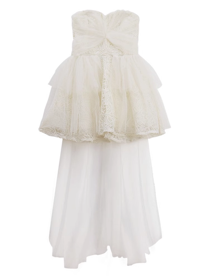 A-line Tulle Lace Party Short Dress YM790