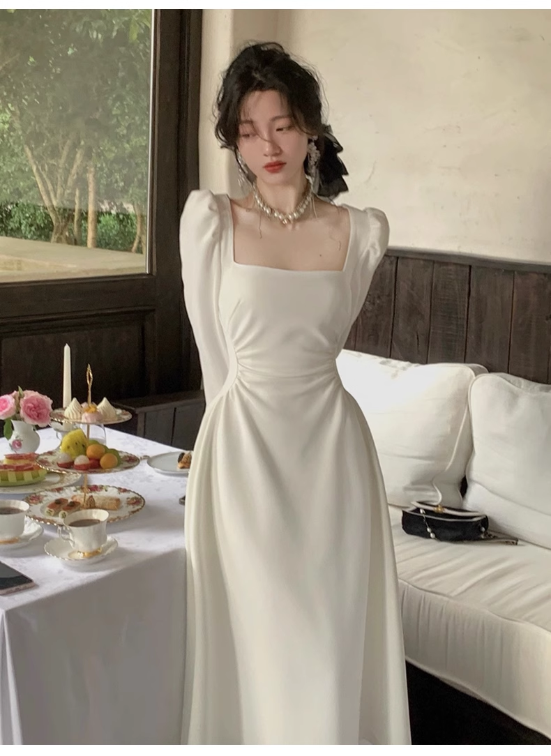 Elegant Red Long Sleeves A Line Party Dress YM1662