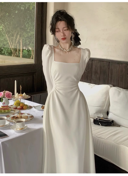 Elegant Red Long Sleeves A Line Party Dress YM1662
