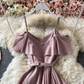 Cute A line dress off shoulder fashion dress maxi dress ,YM92