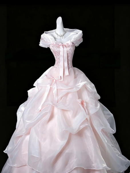 Sweet Blush Pink Tulle Pleated Bateau A-Line Short Prom Dress Birthday Dress YM2601