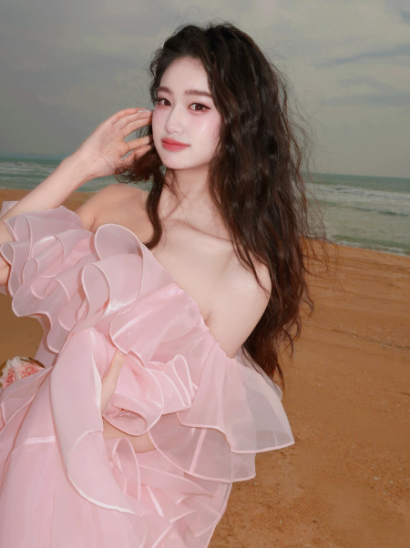 Dreamy Pink Tulle Flowy Bateau A-Line Short Prom Dress Birthday Dress YM2604
