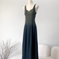 Denim Dress New Retro Gradient Suspender Long Dress YM1789