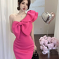 One Shoulder Bodycon Dress   YM1226