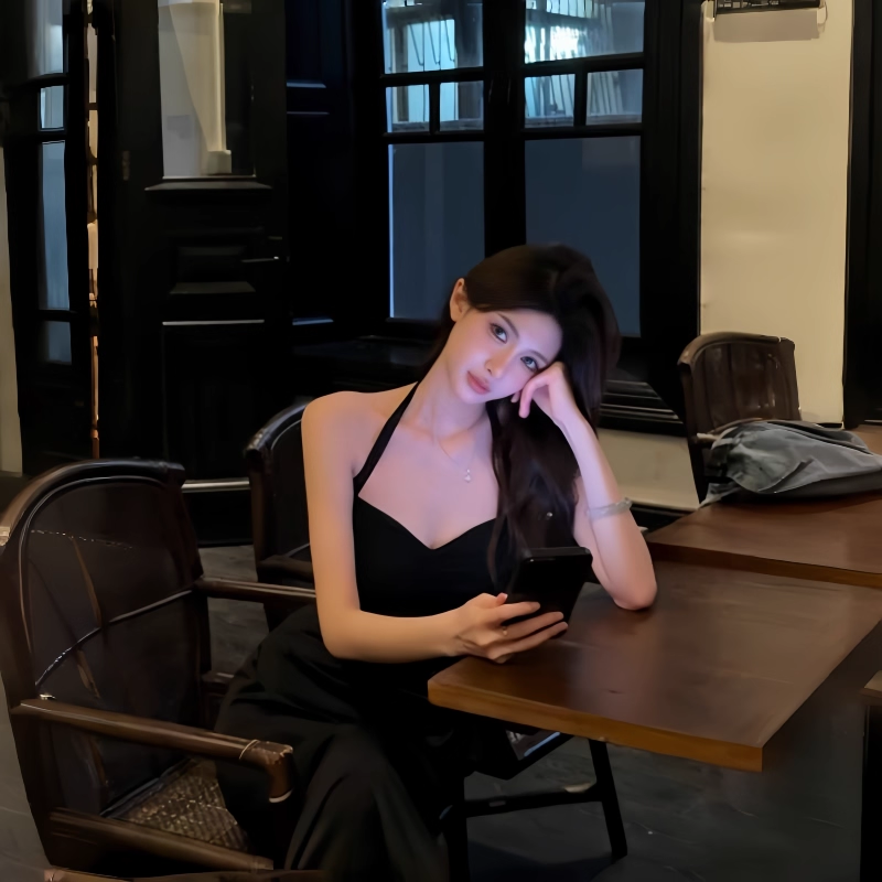 Black Halter Holiday Dress Sexy Sheath Long Vacation Dress YM2271