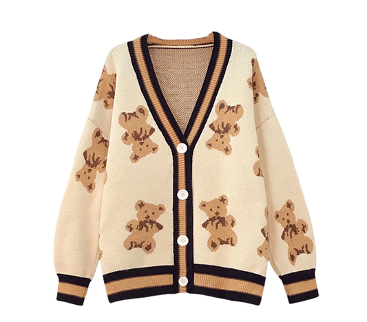Knitted Cardigan Bear Sweater Coat YM2286