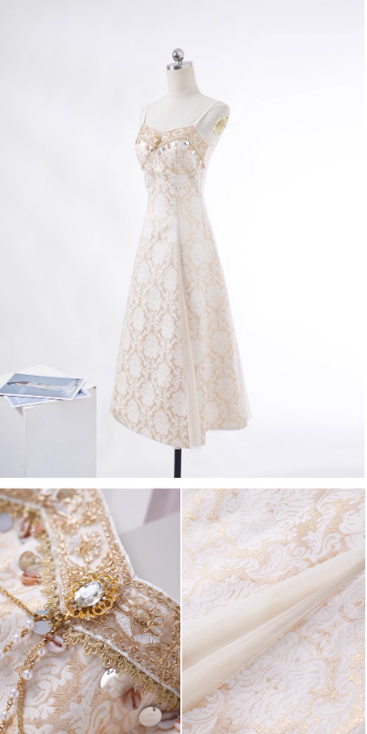 Palace Style Light Dress Sequin Jacquard Birthday Dress New Style YM2033