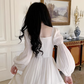 Retro Red Lace-up Irregular High-Low Party Dress,Prom Dress YM2044