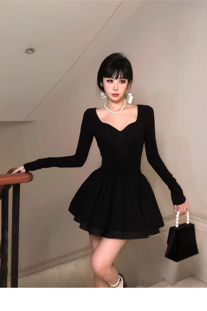 Elegant Black A Line party Dress Birthday Outfits YM1974