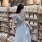 women's puff sleeve short sleeve dress YM1076