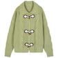 women's green lazy style sweater cardigan coat YM415
