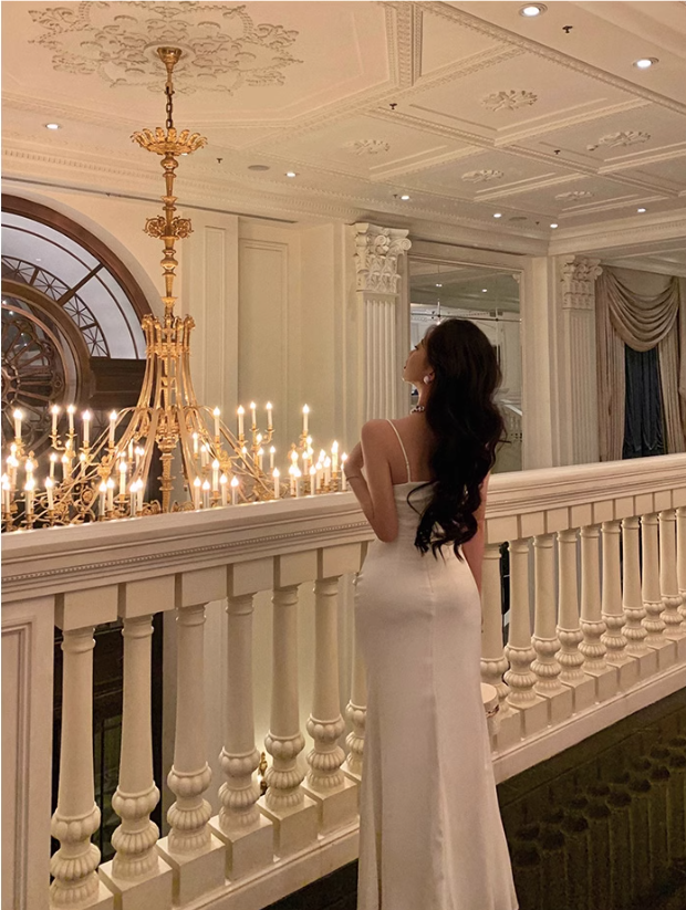 Elegant White Pleated Straps Mermaid Party Dress YM1666