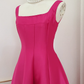 Simple Hot Pink A Line Party Dress Vacation Dress YM2104