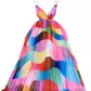 Colorful printed backless suspender Dress YM1021