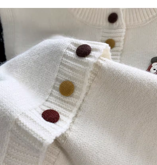 Cute White Sleeveless Sweater Knitted Vest YM2449