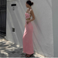 Summer Sexy Hollow Backless Strappy Maxi Dress ,YM08