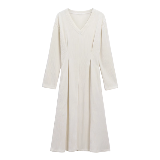 A-line V-neck casual dress for women in autumn YM710