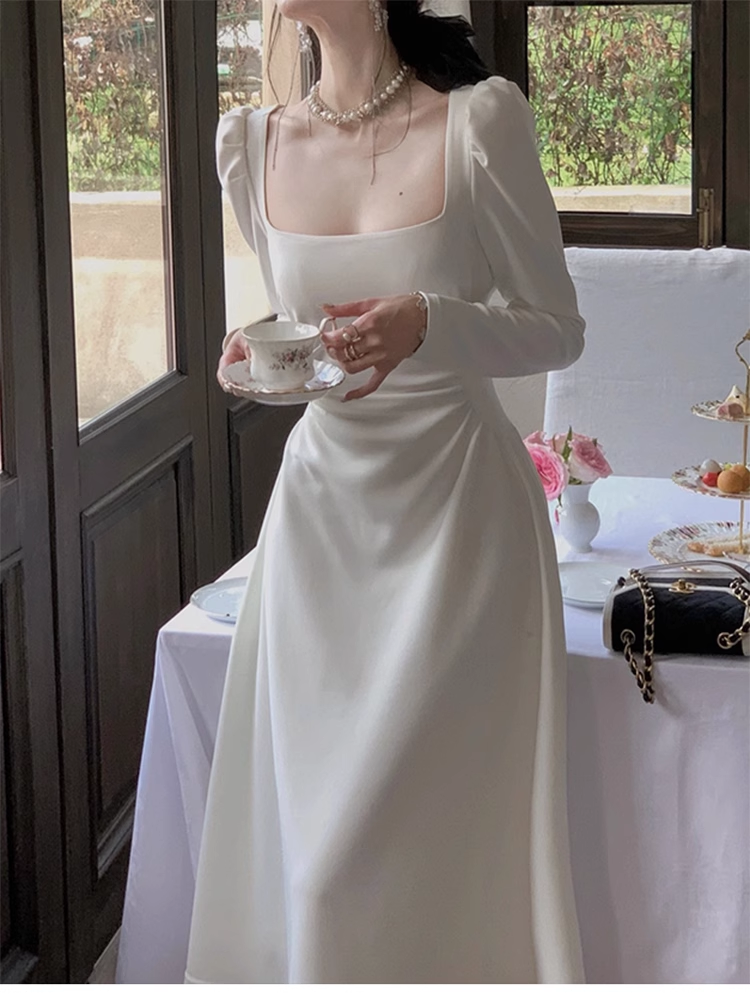 Elegant Red Long Sleeves A Line Party Dress YM1662