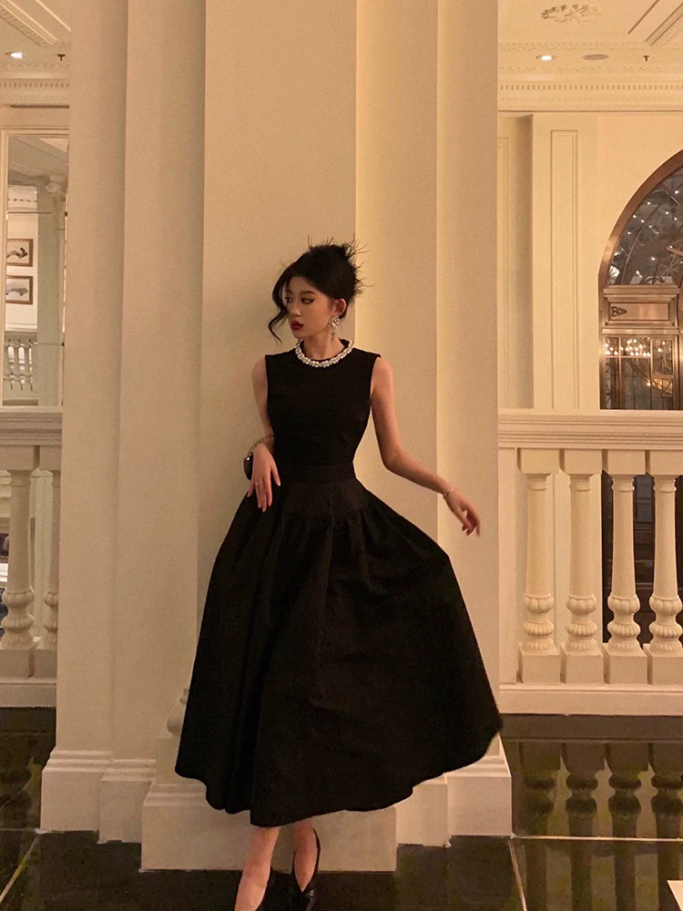Black Dress New Style Princess Long Party Dress  YM1600