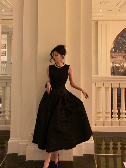 Black Dress New Style Princess Long Party Dress  YM1600