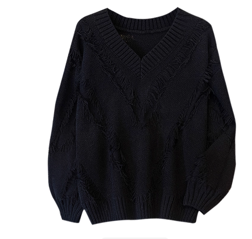 Burgundy High-End Sweater Women's Early Autumn Chic Knitted Sweater YM2284