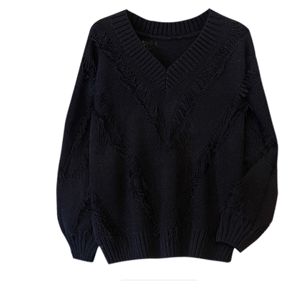 Burgundy High-End Sweater Women's Early Autumn Chic Knitted Sweater YM2284