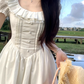 Sweet White A Line Short Dress Birthday Dress  YM1754