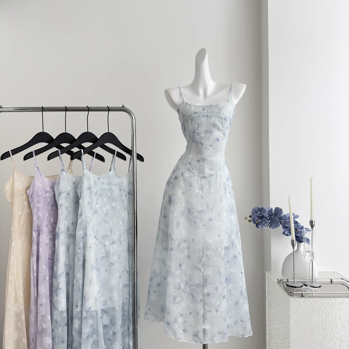 Floral Suspender Dress Sexy Sweet Seaside Holiday Fairy Dress YM1770