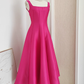Simple Hot Pink A Line Party Dress Vacation Dress YM2104