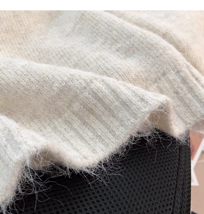 Sweet Soft Pullover Embroidered Knit Sweater YM2428