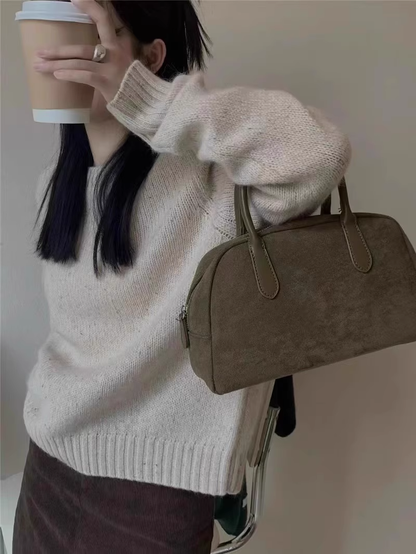 Gentle Purple Round Neck Sweater  YM1864