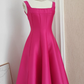 Simple Hot Pink A Line Party Dress Vacation Dress YM2104