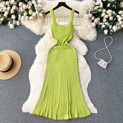 Retro suspender dress women's casual dress YM311