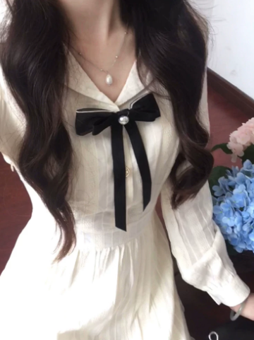 Clean Ivory Chiffon Flowy Bow Bateau A-Line Maxi Women Dress Holiday Dress YM2723