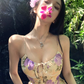 Classy Straps Print Floral Mermaid Prom Dress Long Party Dress YM1989