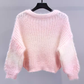 women's gradient rainbow twist sweater YM646