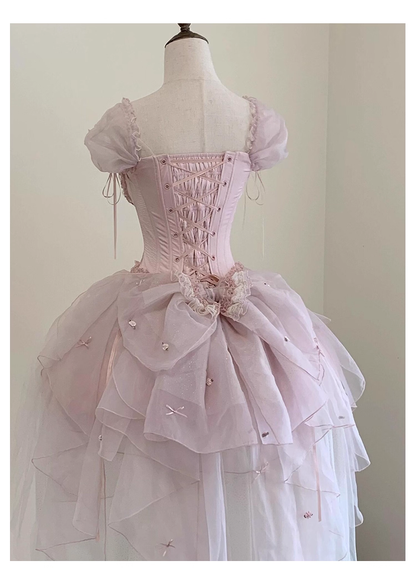 Pink Lolita Evening Dress Birthday Party Lolita Princess Dress YM2145
