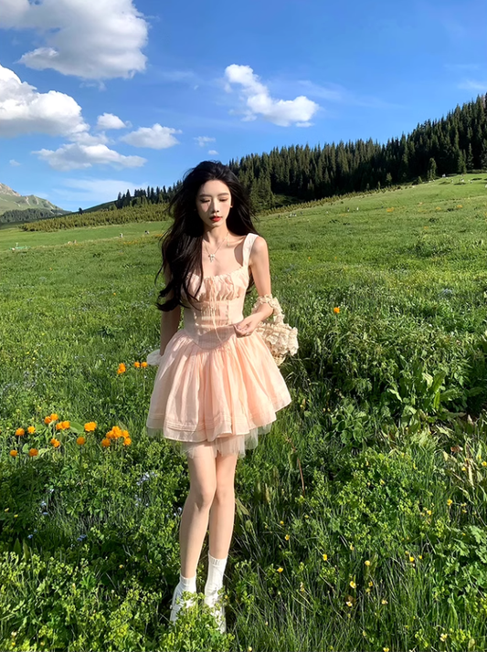Lovely Women's Suspender Dress Short Princess Dress YM1751